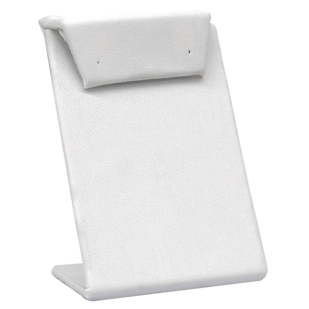White Leatherette Jewelry Earring Display Stand
