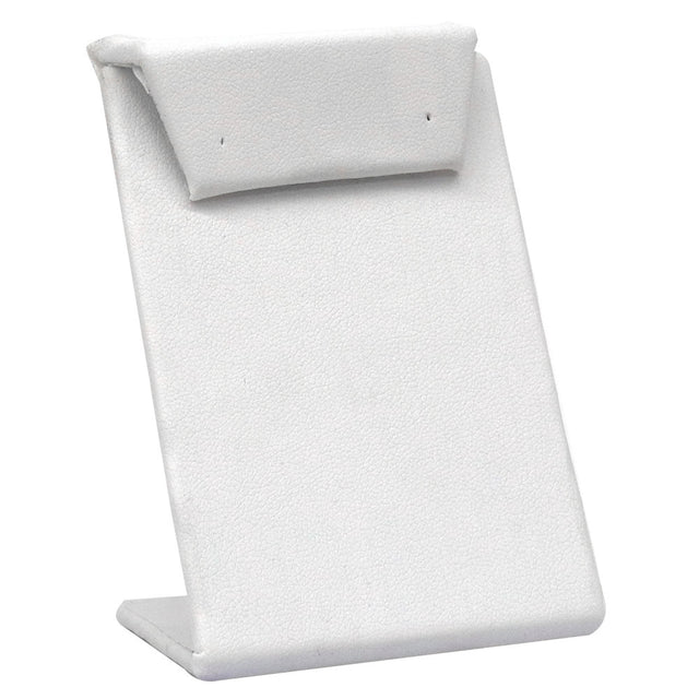 White Leatherette Jewelry Earring Display Stand