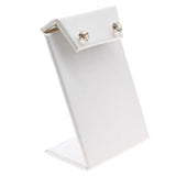 White Leatherette Jewelry Earring Display Stand