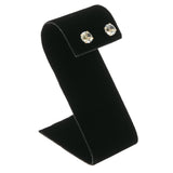 Curved Black Jewelry Earring Display Stand, 3-1/4" Tall