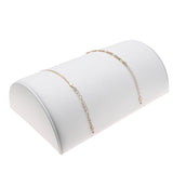 White Leatherette Half Moon Jewelry Bracelet Display