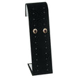 Black Velvet Jewelry Earring Stand, Holds 12 Pairs