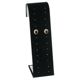 Black Velvet Jewelry Earring Stand, Holds 12 Pairs