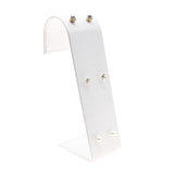 White Leatherette Jewelry Earring Stand, Holds 12 Pairs