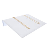Large White Leatherette Jewelry Bracelet / Watch Display Ramp