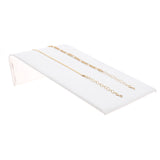 Medium White Leatherette Jewelry Bracelet / Watch Display Ramp
