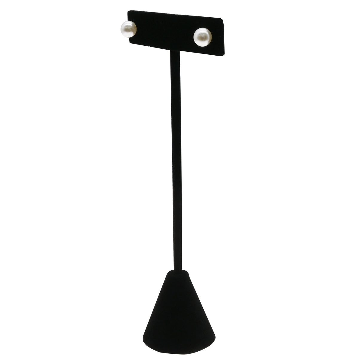 Black Velvet Earring T-Stand Display - 6.75" Tall