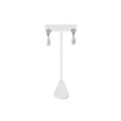 White Leatherette Jewelry Earring T Stand, 5-3/4" Tall