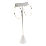 White Leatherette Jewelry Earring T Stand, 5-3/4" Tall