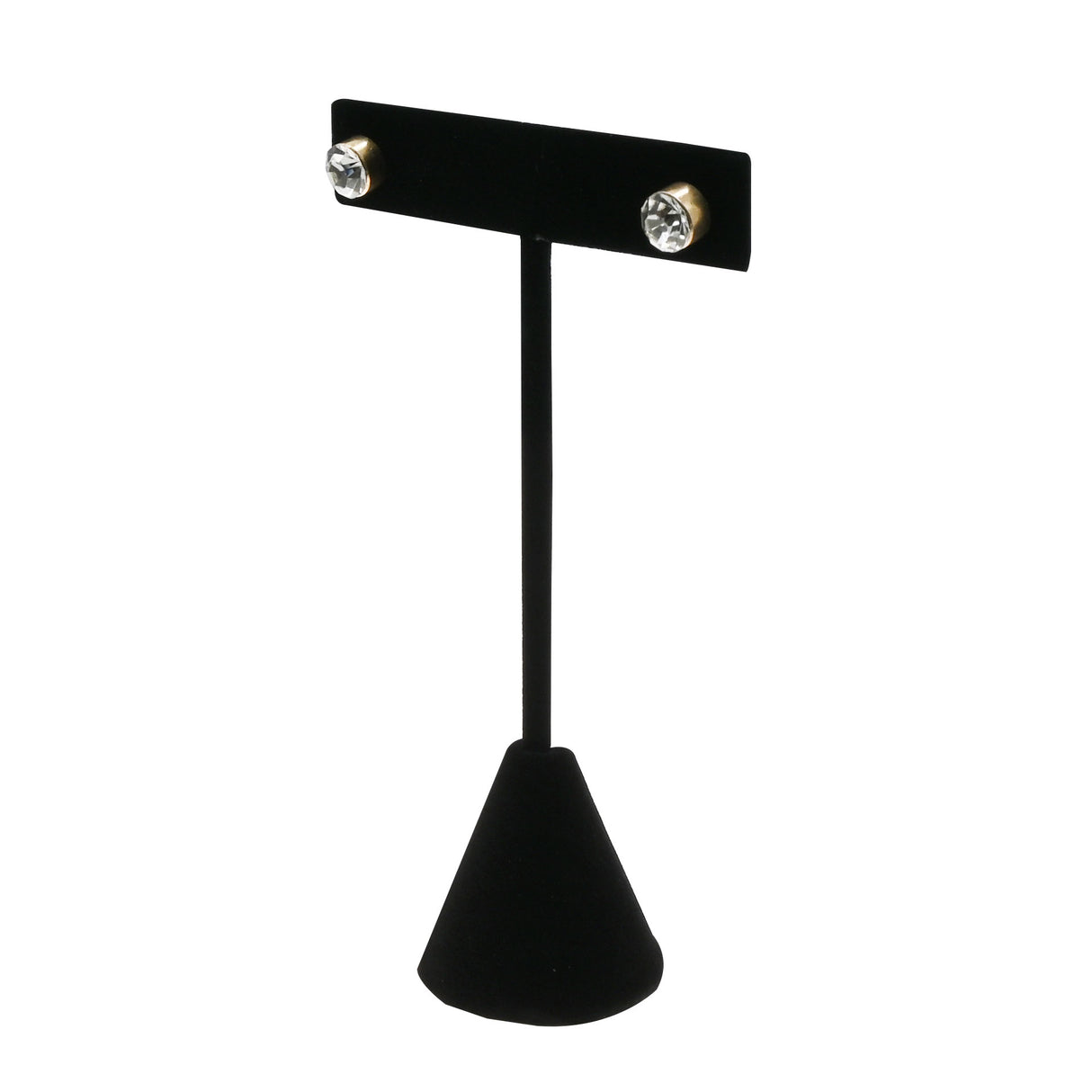 Black Velvet Earring T-Stand Display - 4.75" Tall