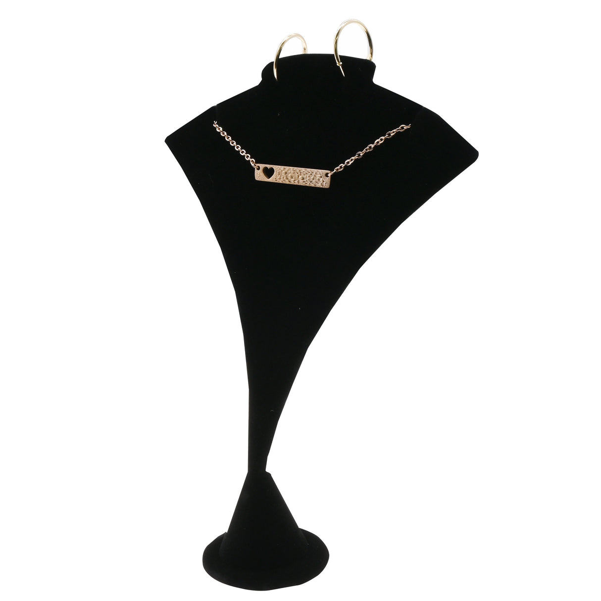 Black Velvet Earring and Pendant Combination Display Stand