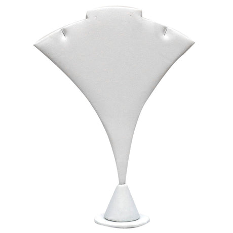 White Leatherette Jewelry Earring or Necklace Display Stand