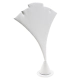White Leatherette Jewelry Earring or Necklace Display Stand