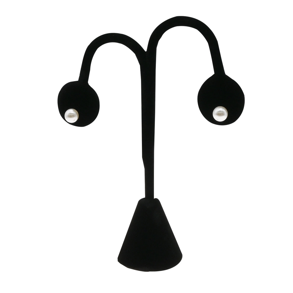 Black Velvet Earring Tree Display Stand, 4-3/4" Tall