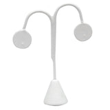 White Leatherette Jewelry Earring Tree Display Stand, 4-3/4" Tall