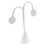 White Leatherette Jewelry Earring Tree Display Stand, 4-3/4" Tall