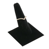 Black Velvet Jewelry Ring Display, 2-3/8" Tall