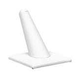 White Leatherette Jewelry Ring Display Finger, 2-3/8" Tall