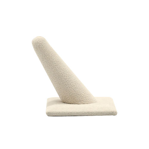 Beige Faux Suede Jewelry Ring Display Stand