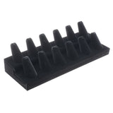Black Velvet 12 Finger Jewelry Ring Display Stand