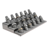 Steel Grey Leatherette 18-Finger Ring Display