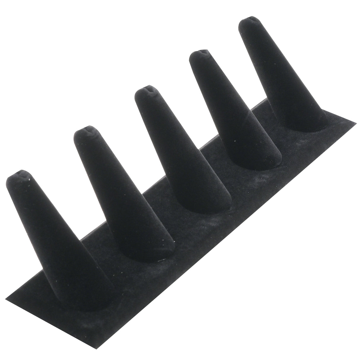 Black Velvet 5 Finger Jewelry Ring Display Stand