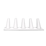 White Leatherette 5 Finger Jewelry Ring Display Stand