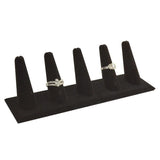 Black Velvet 5 Finger Jewelry Ring Display Stand
