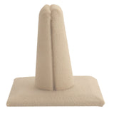 Beige Faux Suede Jewelry Ring Display Stand