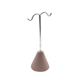 Champagne Pink Earring Display Stand With Steel Holder - 4-3/4" Tall