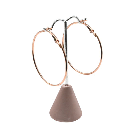 Champagne Pink Earring Display Stand With Steel Holder - 4-3/4" Tall