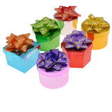 Metallic Ring Gift Box with Bow - Assorted Colors