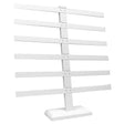 White Leatherette 6 Tier Jewelry Earring Display Stand