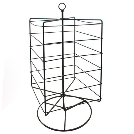 Black Metal Rotating Earring Card Display Holder, 19-1/2" Tall