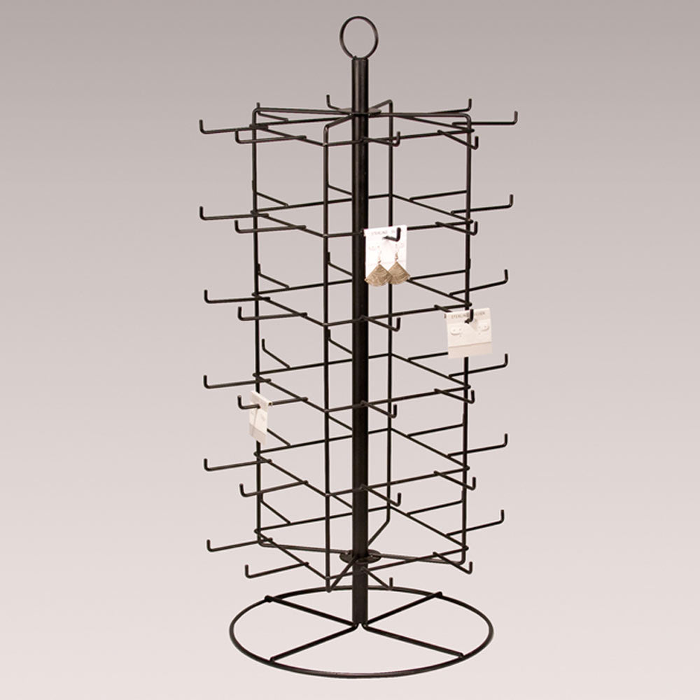 Black Metal Jewelry Earring Card Holder Stand, 28-1/4" Tall