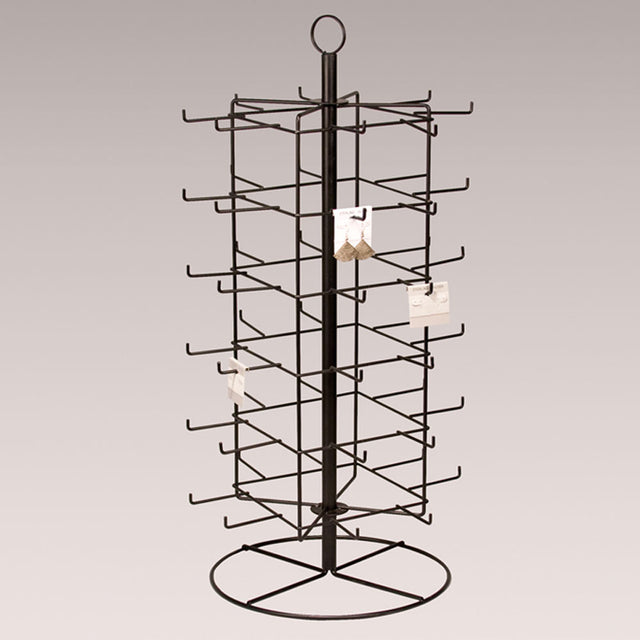 Black Metal Jewelry Earring Card Holder Stand, 28-1/4" Tall