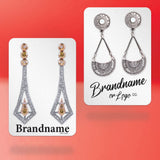Shimmer White Earring Card 2-3/4" x 4"
