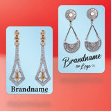 Shimmer Blue Earring Card 2-3/4" x 4"