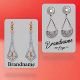 Matte Grey Earring Card 2-3/4" x 4"