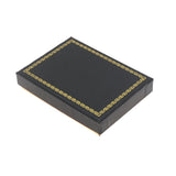 Black & Gold Two-Piece Pendant Gift Box with Velvet Lining – 2-1/2" x 3-1/2" x 3/4" H
