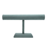 Blue Suede Jewelry Bracelet T-Bar Display - 12" Wide