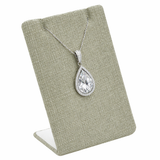 Grey Linen Jewelry Earring / Pendant Stand