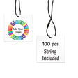 Matte White Custom Hang Tag Rectangle -2" x 2" (100 pcs)