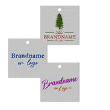 Smoke Grey Custom Hang Tag Square - 2" x 2" (96 pcs)