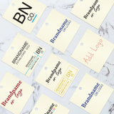 Shimmer White Gold Custom Hang Tag Square - 2" x 2" (96 pcs)