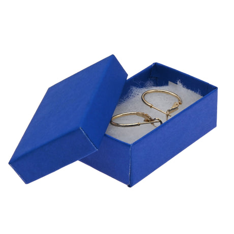 Premium Cobalt Blue Cotton Filled Jewelry Gift Boxes #32