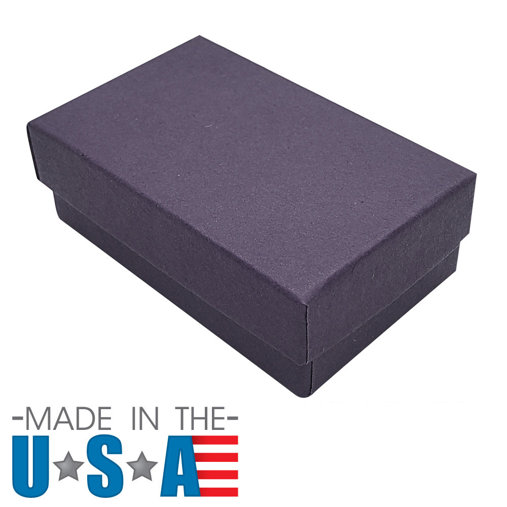 Premium Deep Purple Cotton Filled Jewelry Gift Boxes #32