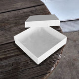 Premium White Chrome Cotton Filled Jewelry Gift Boxes #33