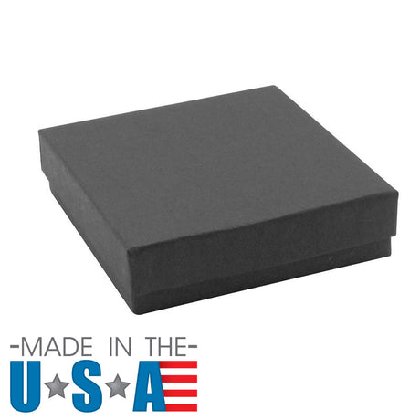 Premium Matte Black Paper Cotton Filled Jewelry Bracelet Gift Boxes #33