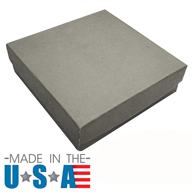 Premium Slate Grey Cotton Filled Jewelry Gift Boxes #33